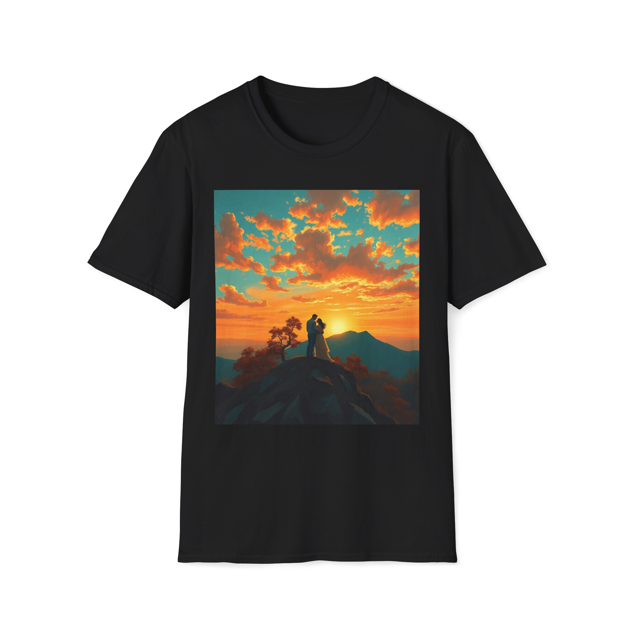 Support Love Sunset T-Shirt – Couples Graphic Tee