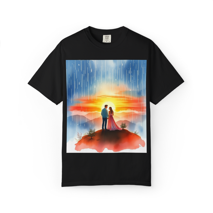 Romantic Sunset Couple T-Shirt – Anniversary Gift Tee