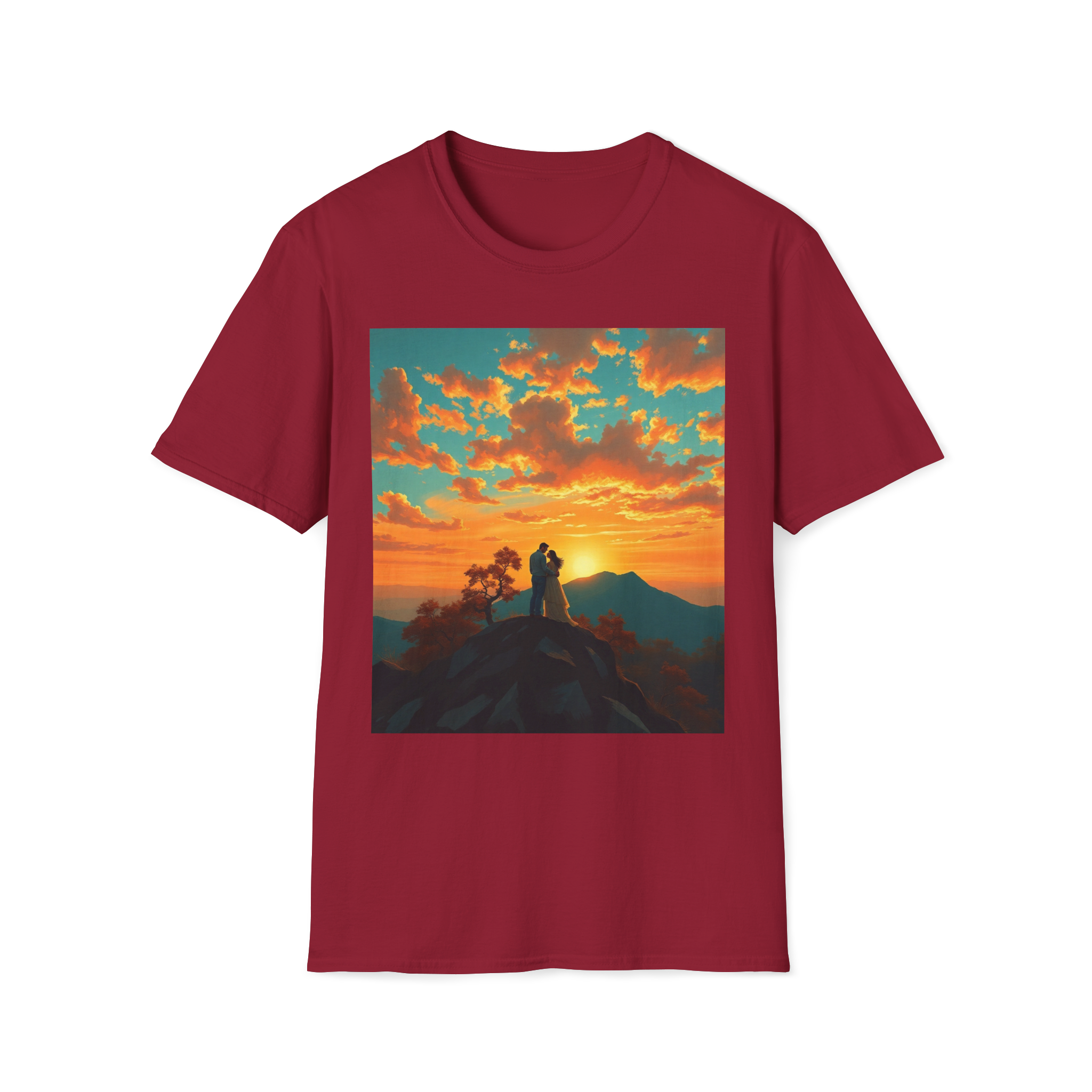 Support Love Sunset T-Shirt – Couples Graphic Tee