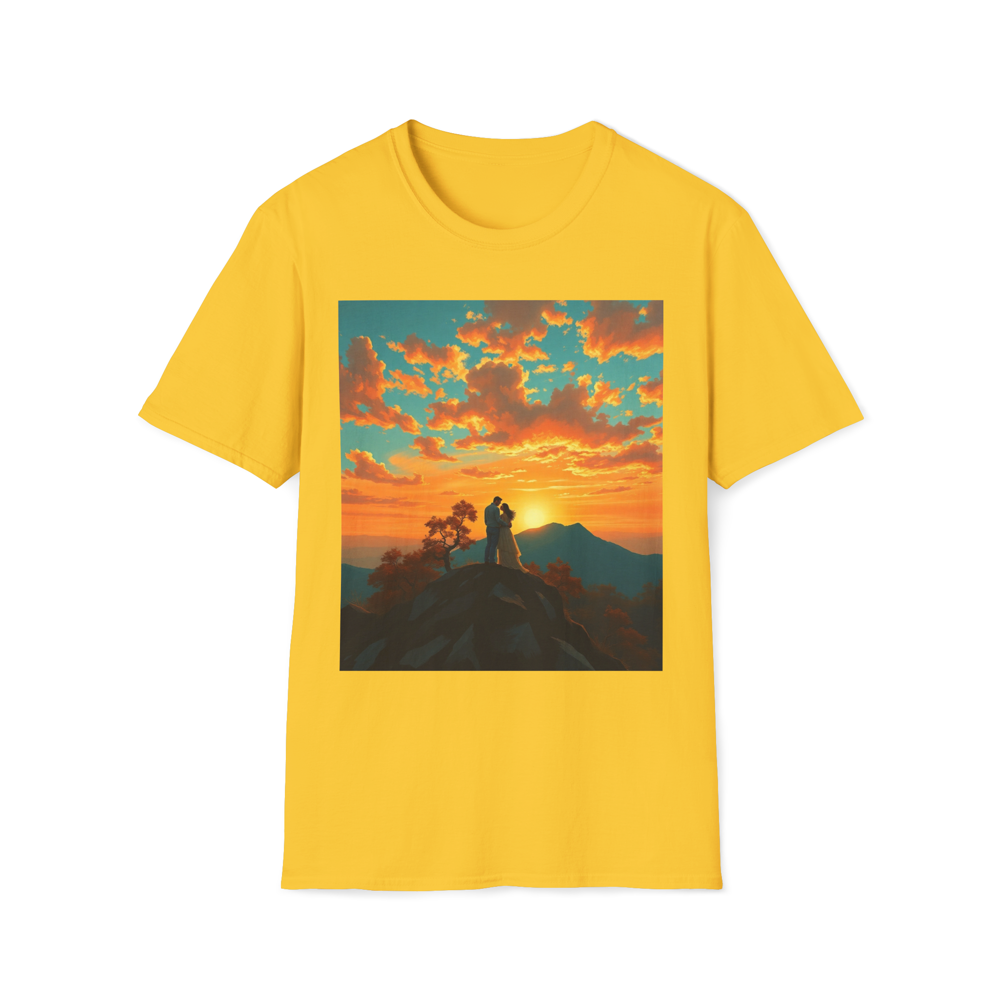 Support Love Sunset T-Shirt – Couples Graphic Tee