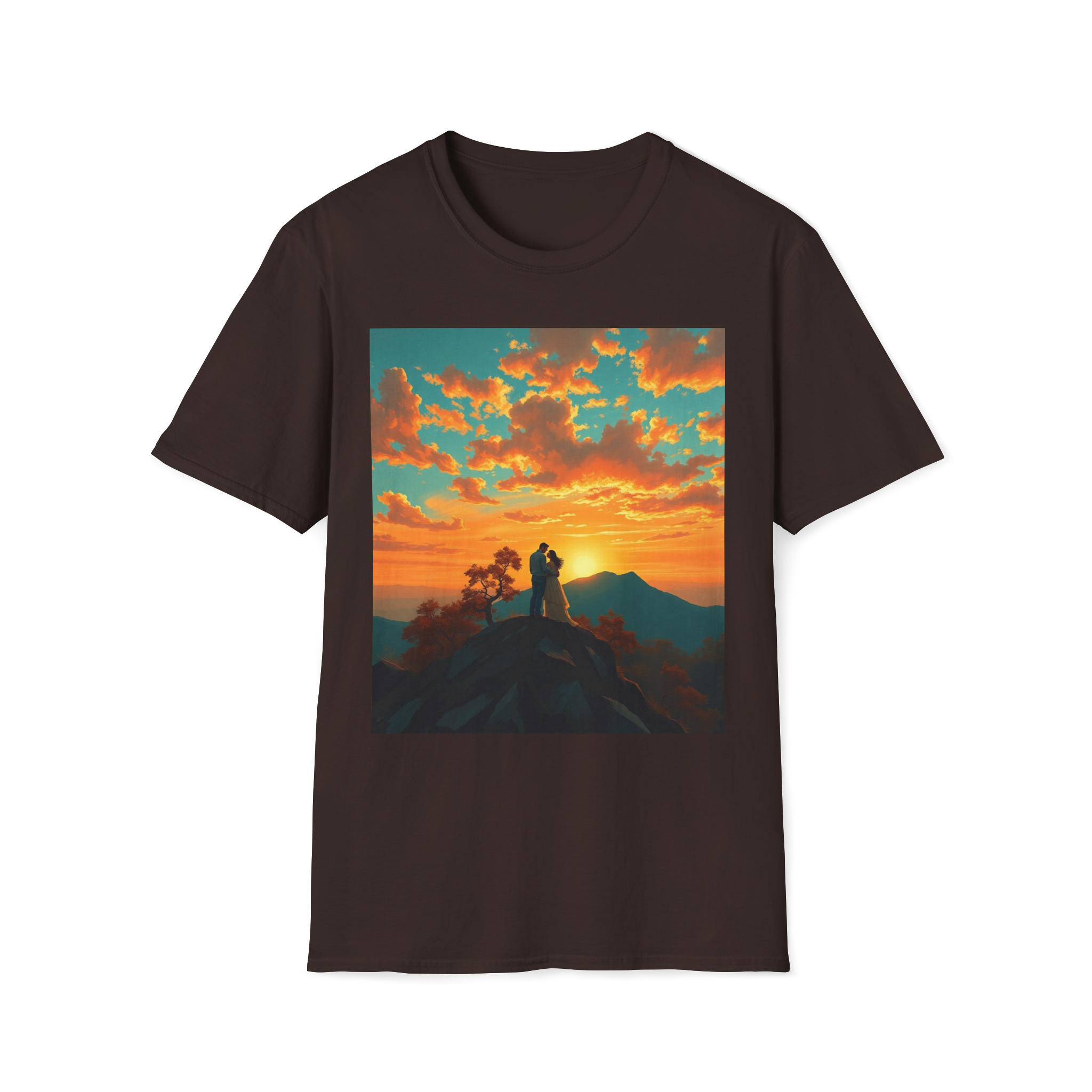 Support Love Sunset T-Shirt – Couples Graphic Tee
