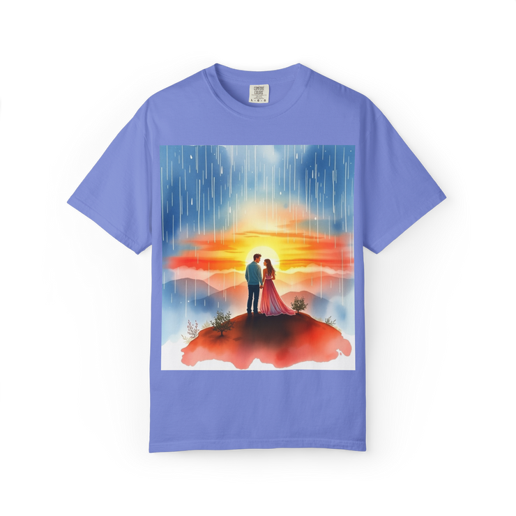 Romantic Sunset Couple T-Shirt – Anniversary Gift Tee
