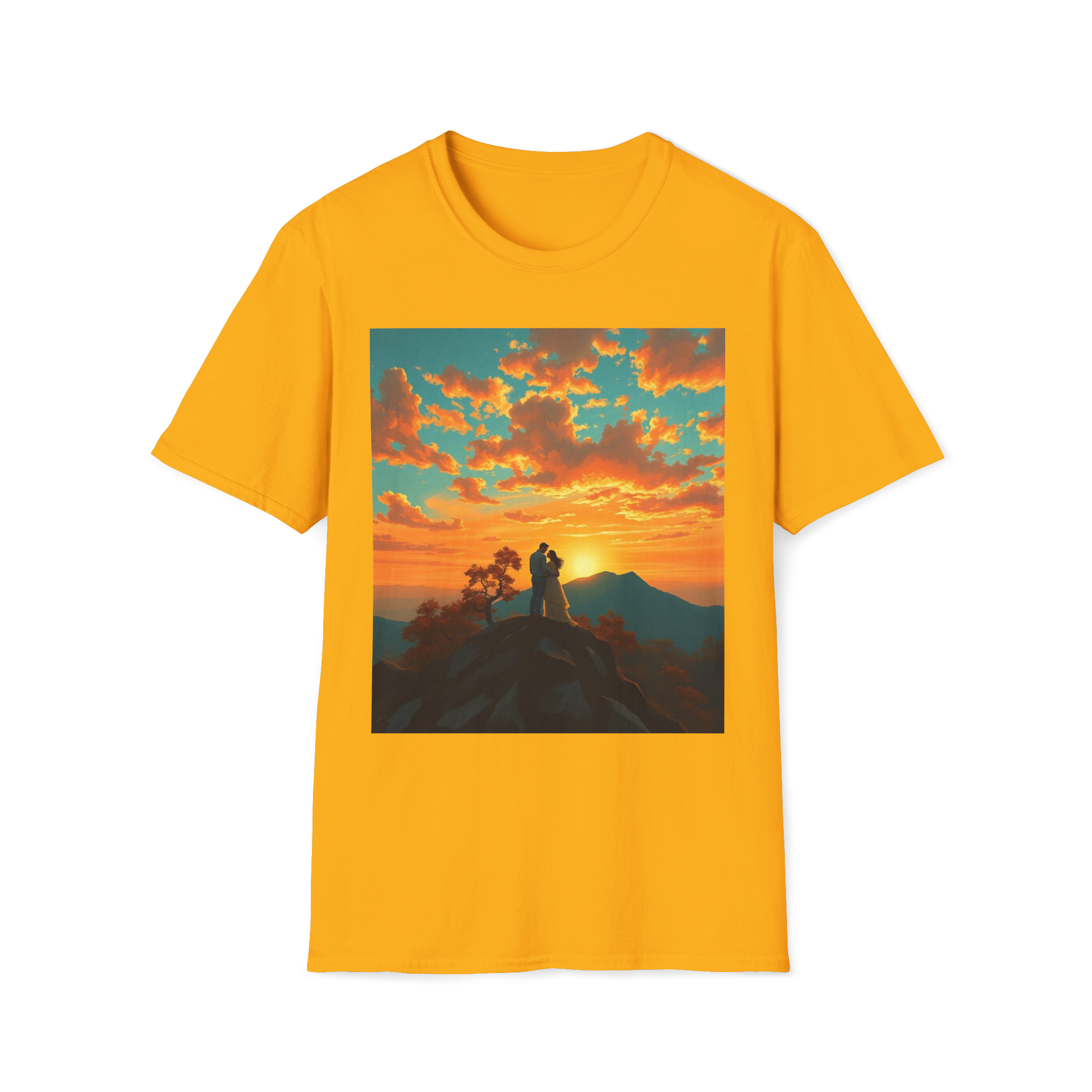 Support Love Sunset T-Shirt – Couples Graphic Tee