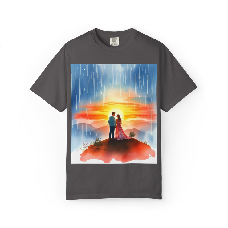 Romantic Sunset Couple T-Shirt – Anniversary Gift Tee