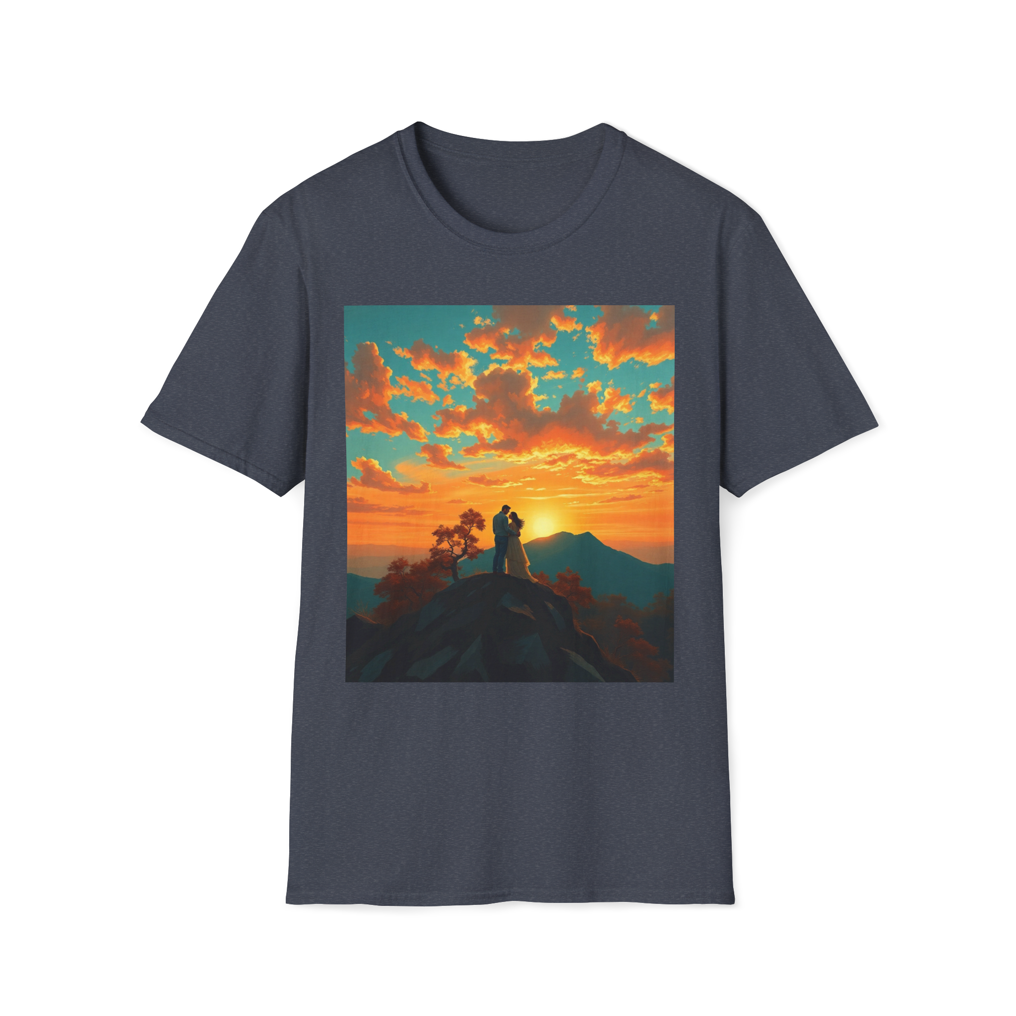 Support Love Sunset T-Shirt – Couples Graphic Tee