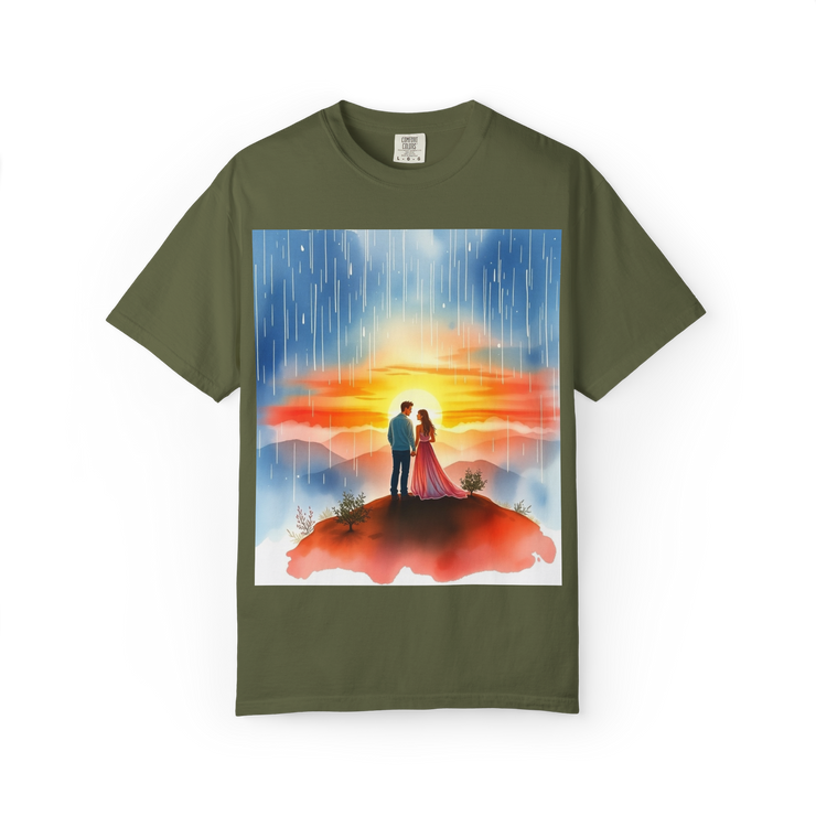 Romantic Sunset Couple T-Shirt – Anniversary Gift Tee