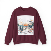 Tattoo Sky Sunset Sweatshirt – Retro Mountain Art Pullover