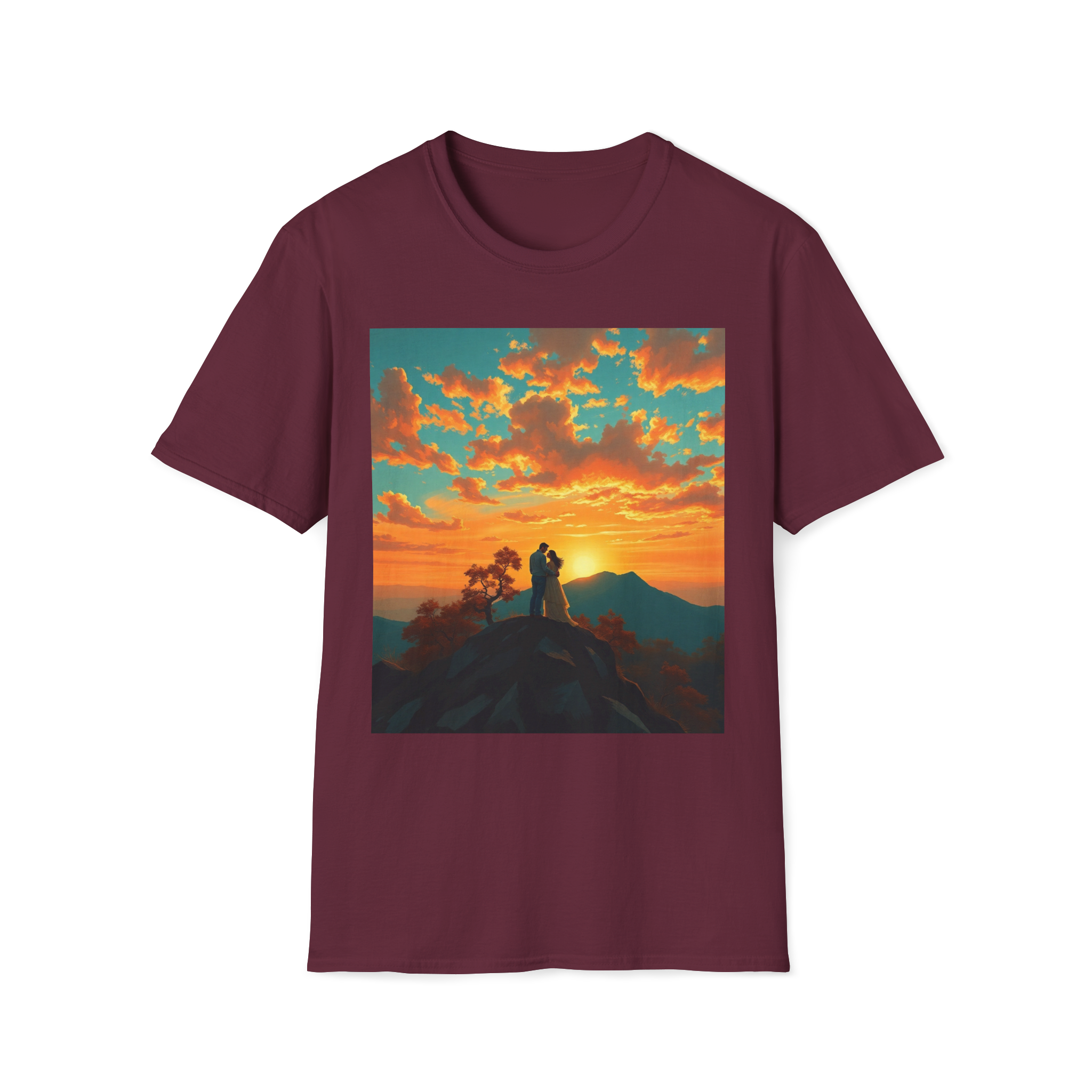 Support Love Sunset T-Shirt – Couples Graphic Tee