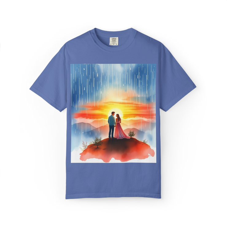 Romantic Sunset Couple T-Shirt – Anniversary Gift Tee