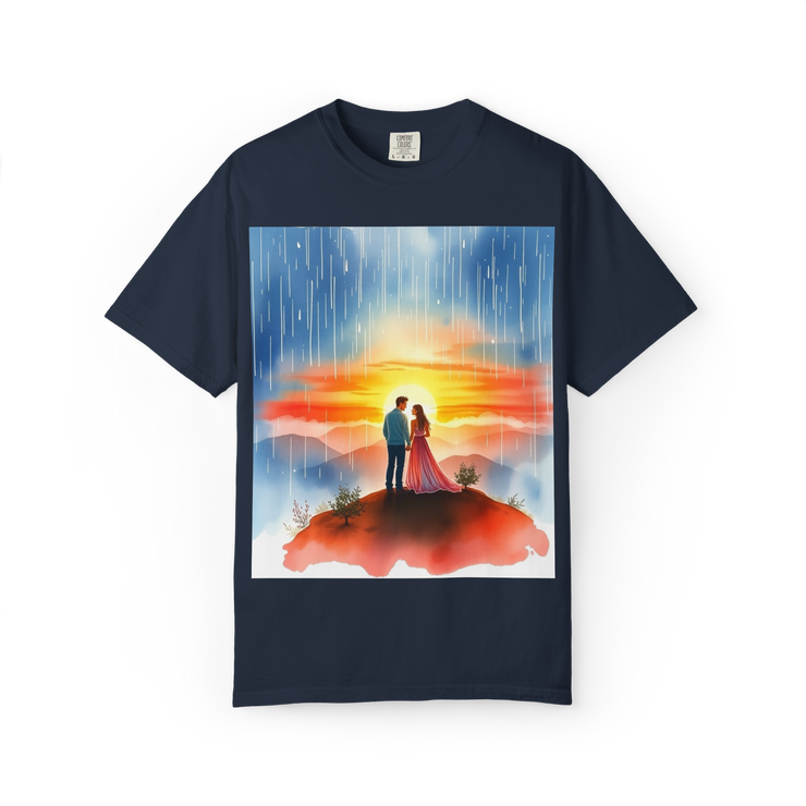 Romantic Sunset Couple T-Shirt – Anniversary Gift Tee