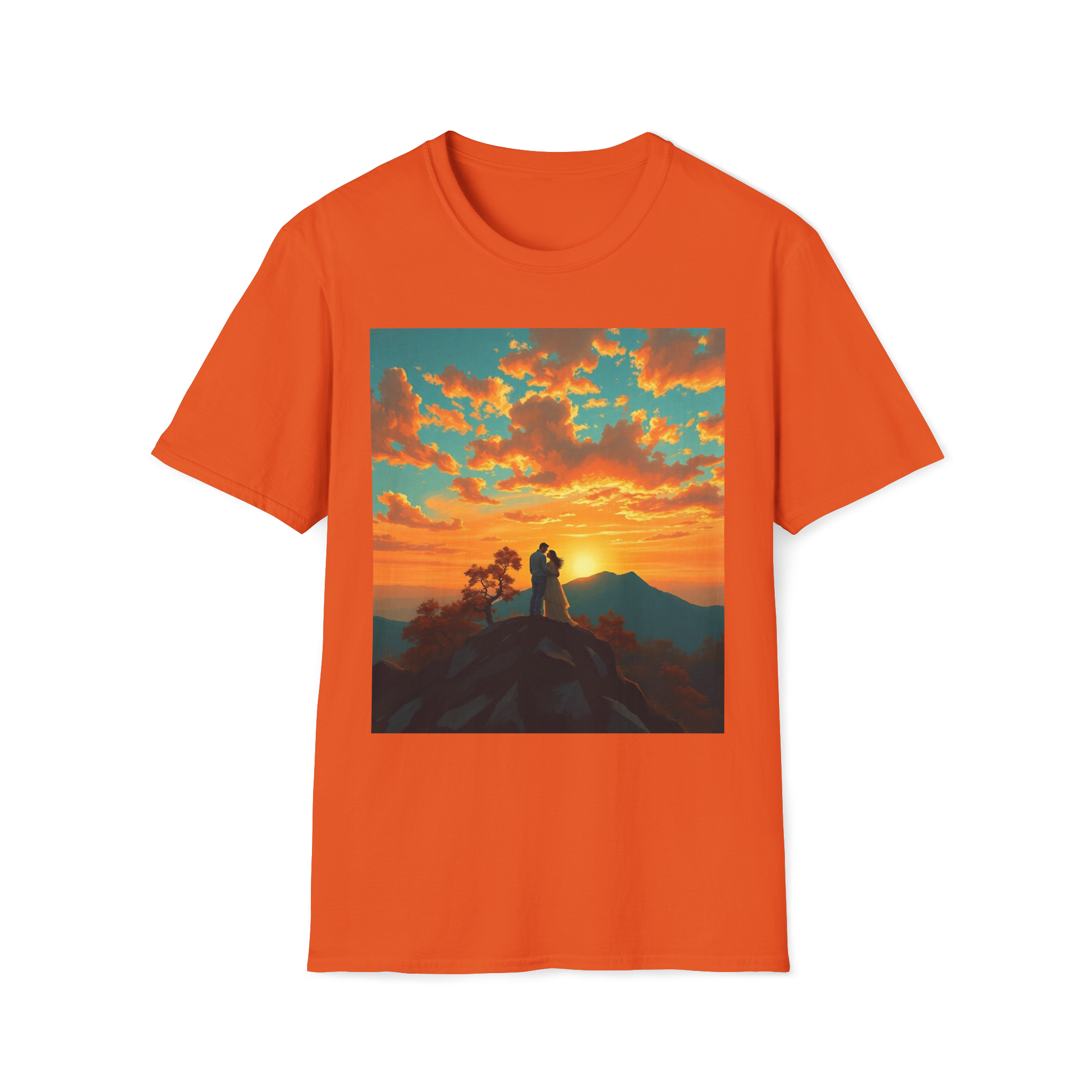Support Love Sunset T-Shirt – Couples Graphic Tee