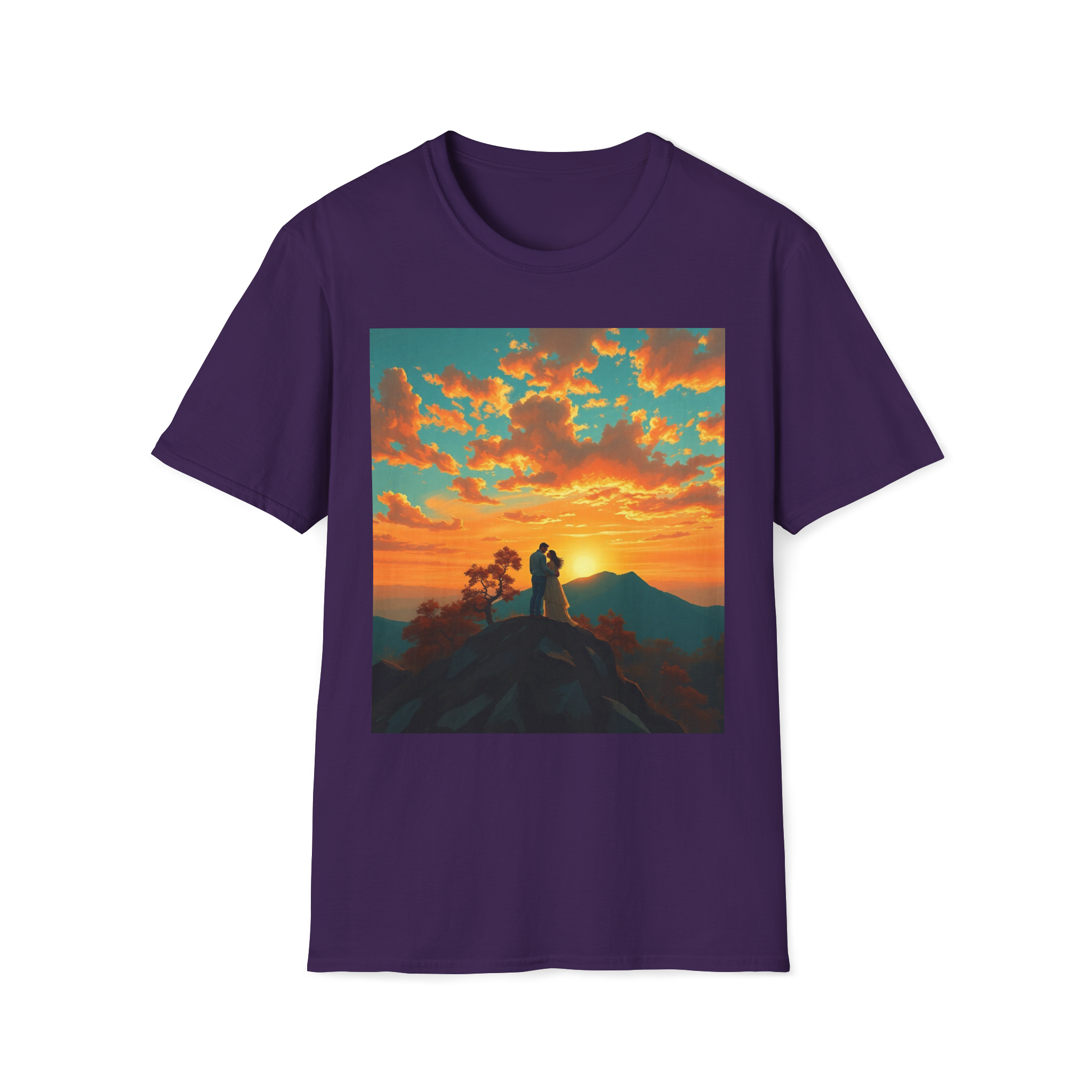 Support Love Sunset T-Shirt – Couples Graphic Tee