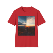 Cinematic Split Sky T-Shirt – Romantic Nature Film Tee