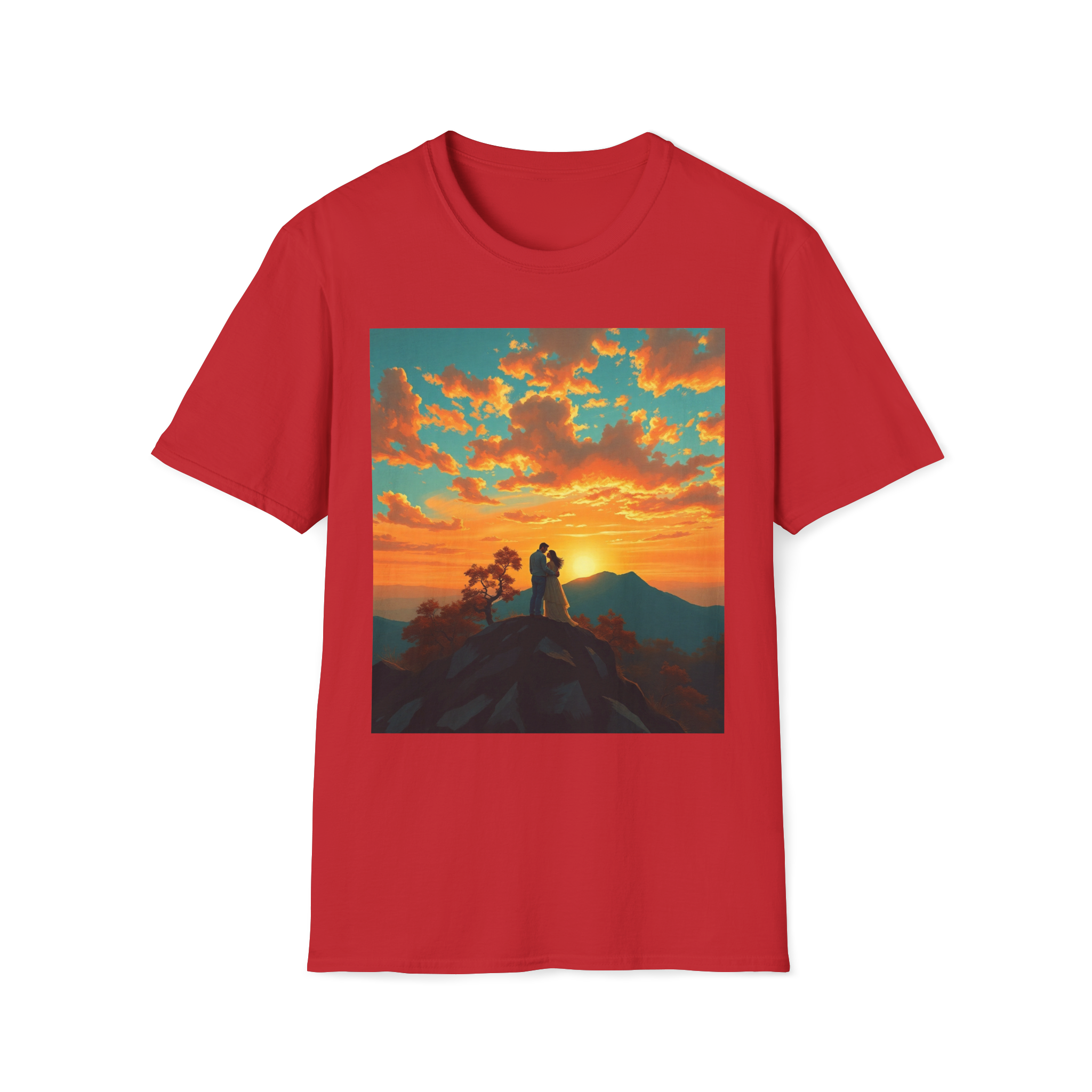 Support Love Sunset T-Shirt – Couples Graphic Tee