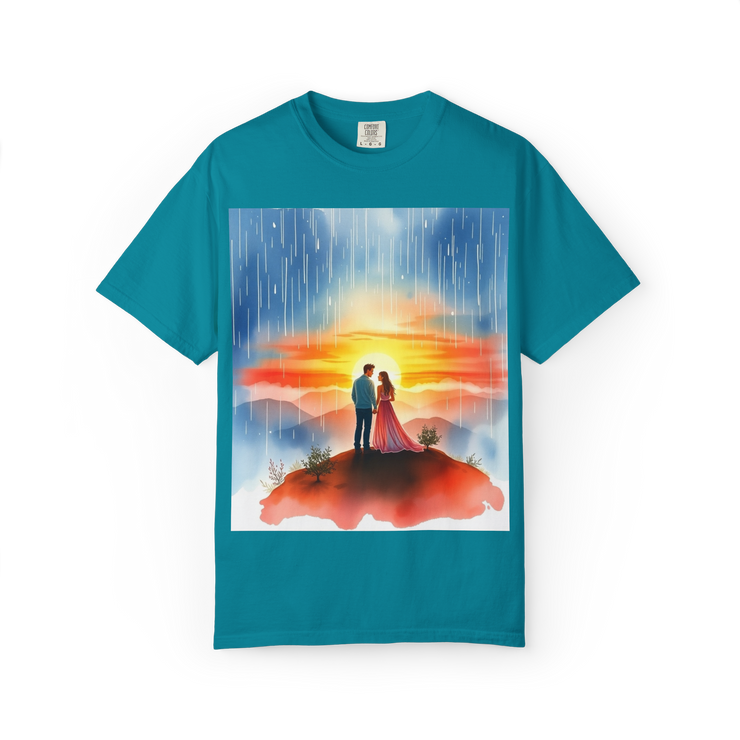 Romantic Sunset Couple T-Shirt – Anniversary Gift Tee