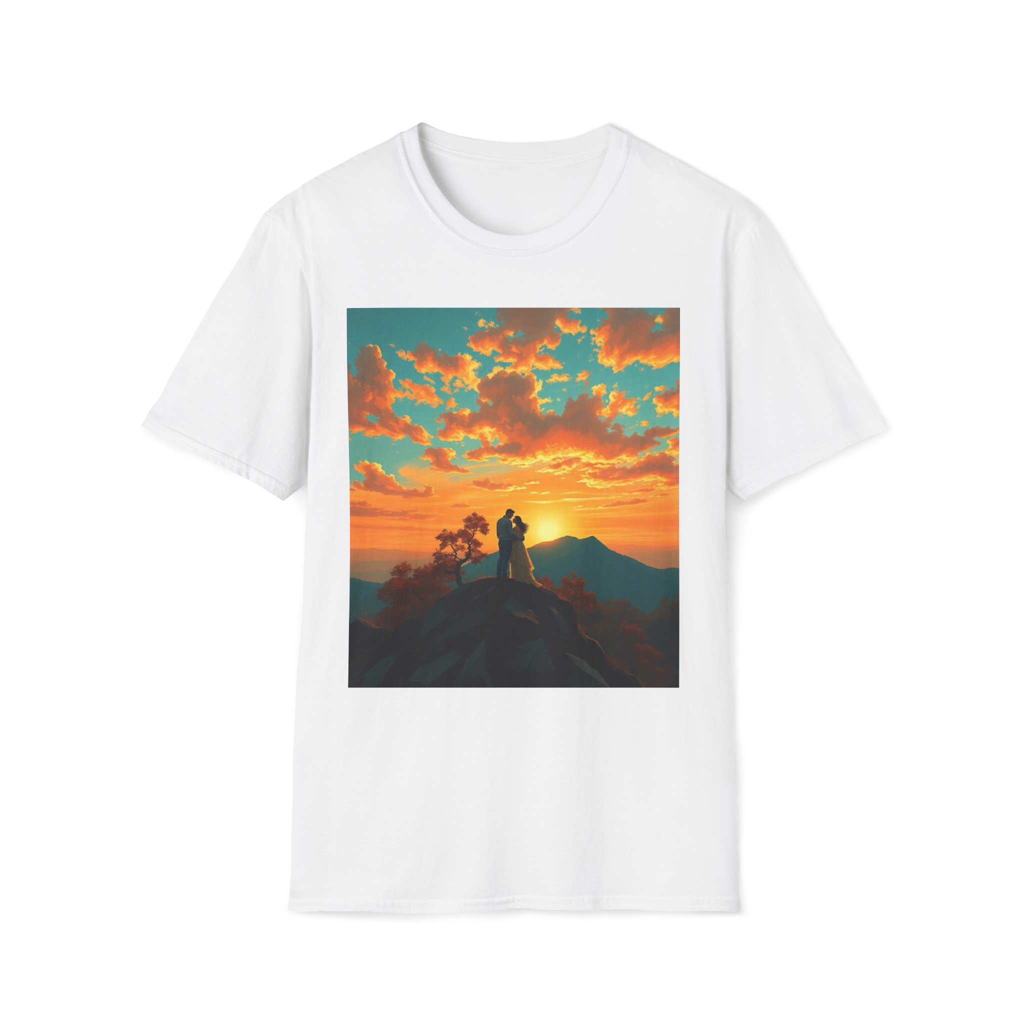Support Love Sunset T-Shirt – Couples Graphic Tee