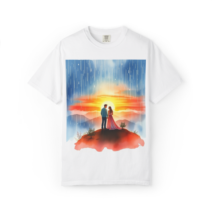 Romantic Sunset Couple T-Shirt – Anniversary Gift Tee
