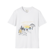 Romantic Sunset Couple Sketch T-Shirt – Nature Inspired Tee