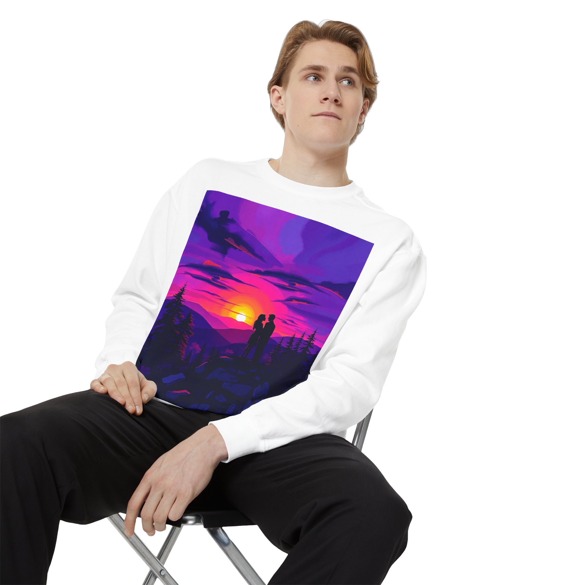 Sunset Romance Sweatshirt – Boho Mountain Pullover