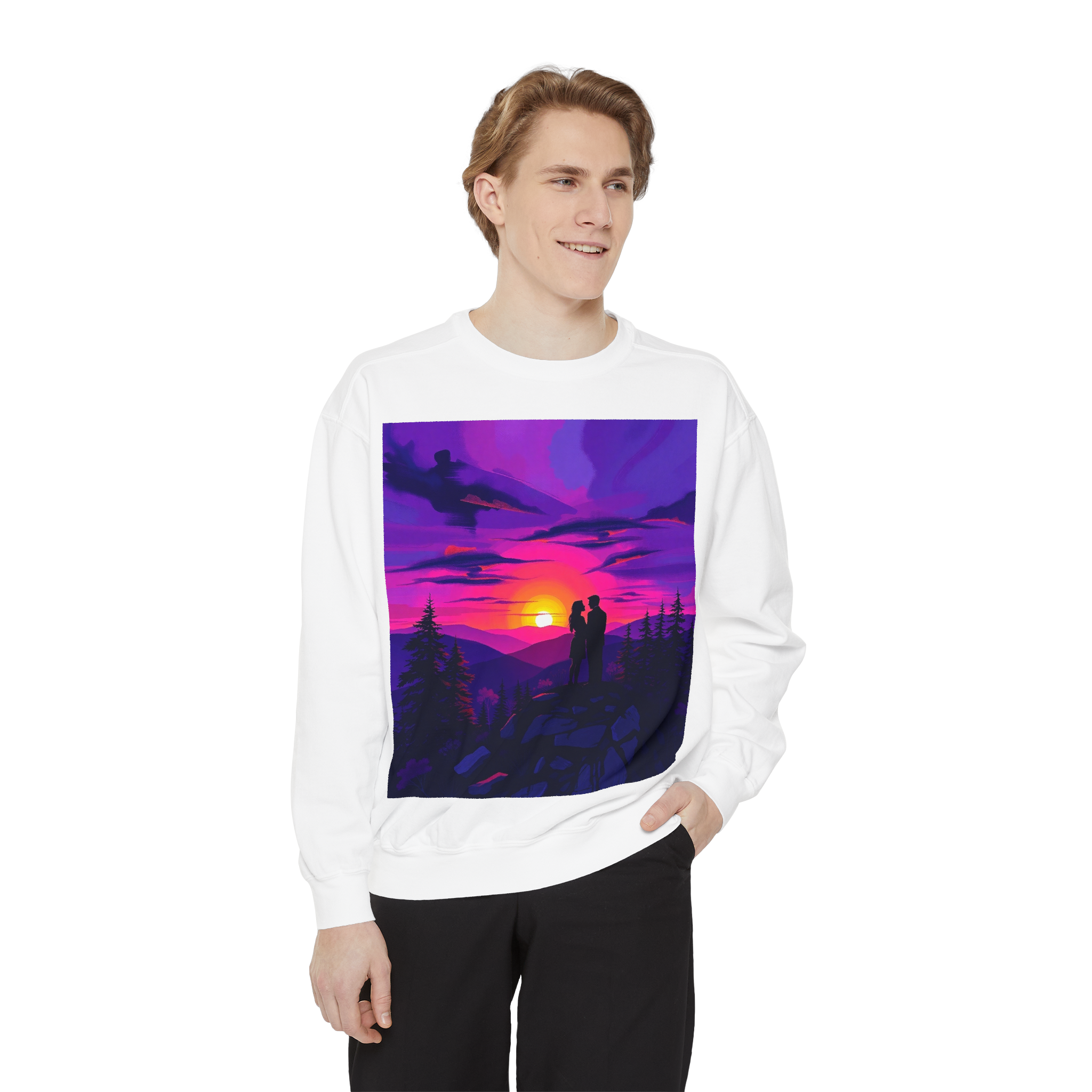 Sunset Romance Sweatshirt – Boho Mountain Pullover