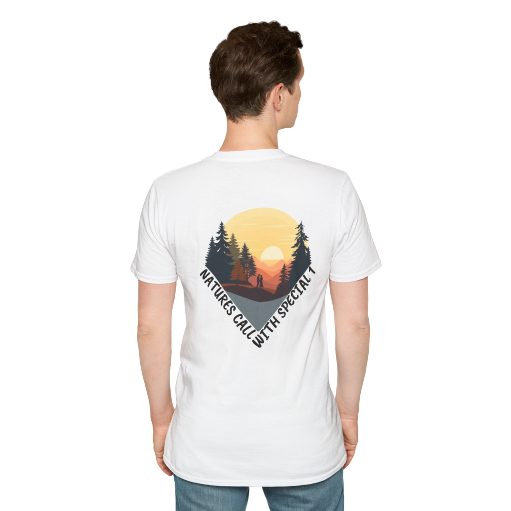 Romantic Sunset Couple Sketch T-Shirt – Nature Inspired Tee