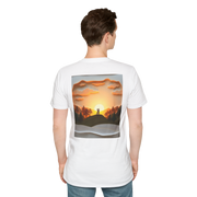 Romantic Sunset Couple Art T-Shirt – Nature Adventure Top