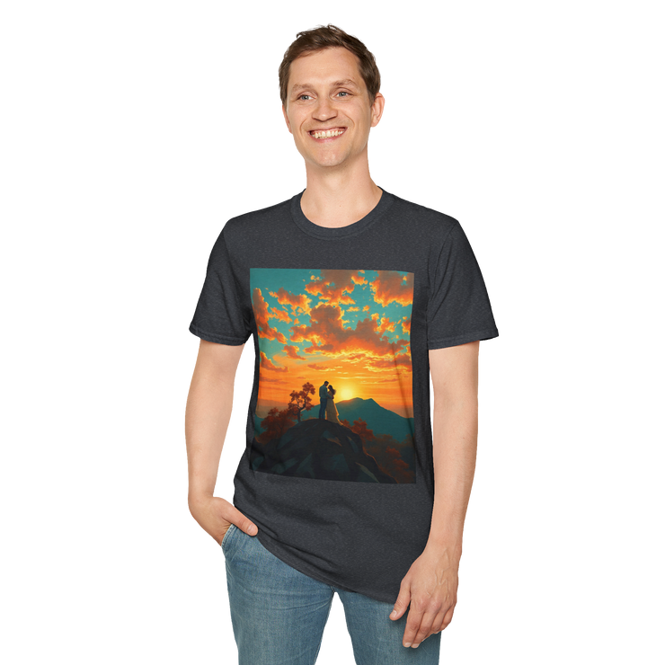 Support Love Sunset T-Shirt – Couples Graphic Tee