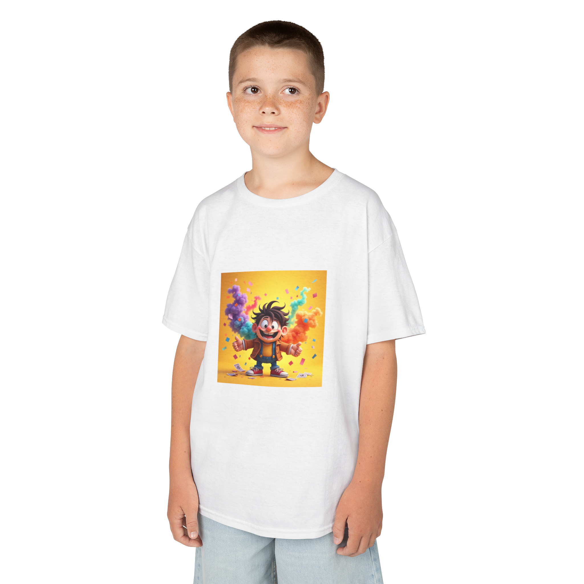 Kids Cartoon Character Graphic Tee – Fun Birthday Shirt
