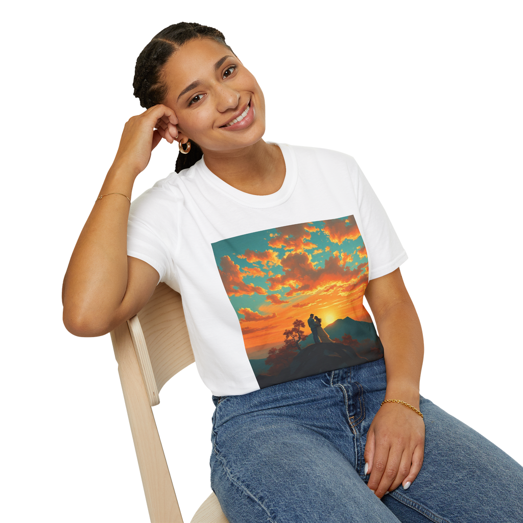 Support Love Sunset T-Shirt – Couples Graphic Tee