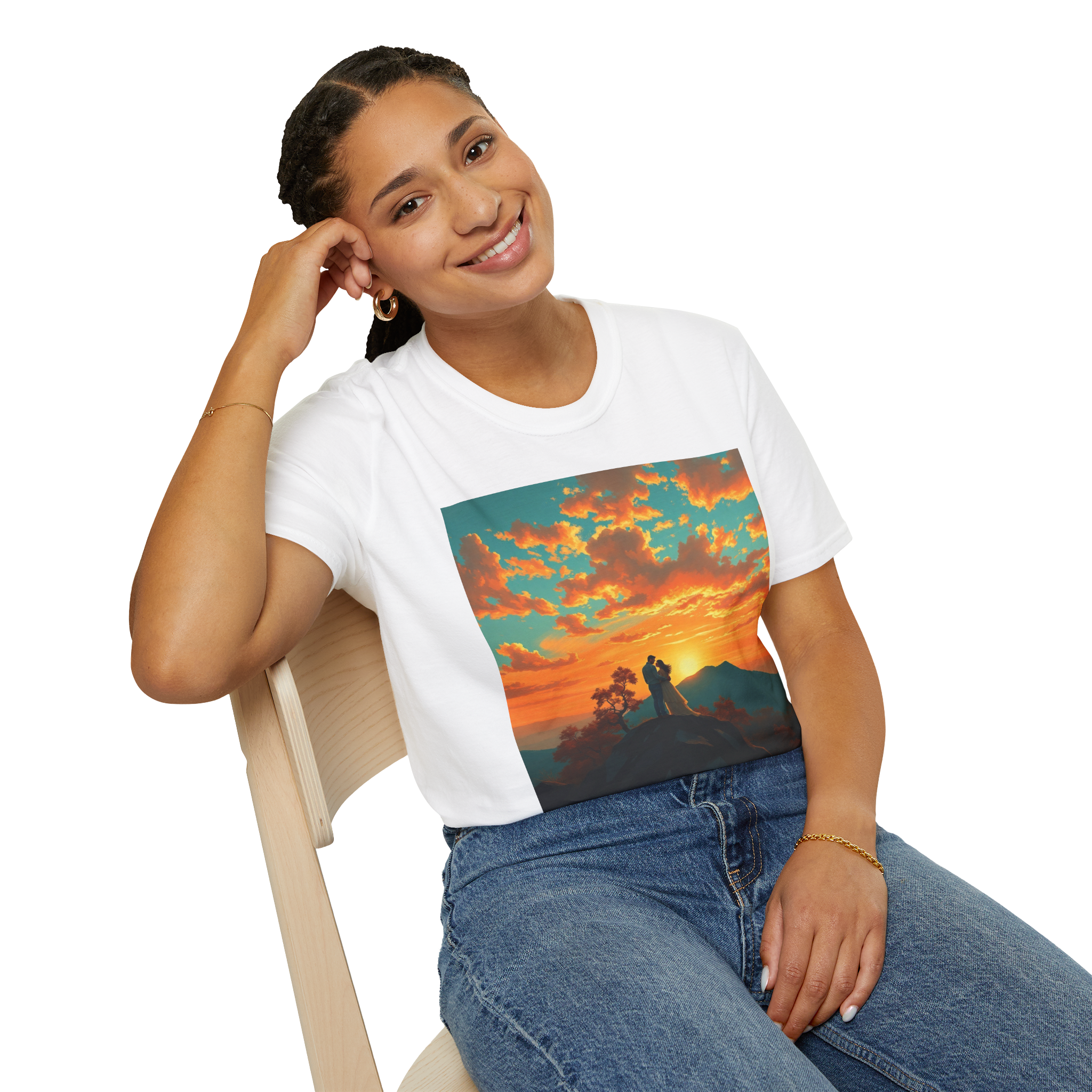 Support Love Sunset T-Shirt – Couples Graphic Tee