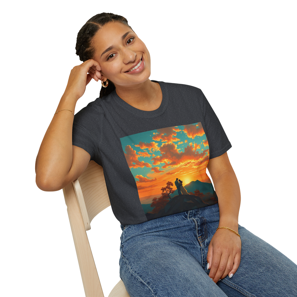Support Love Sunset T-Shirt – Couples Graphic Tee