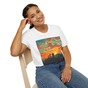Support Love Sunset T-Shirt – Couples Graphic Tee