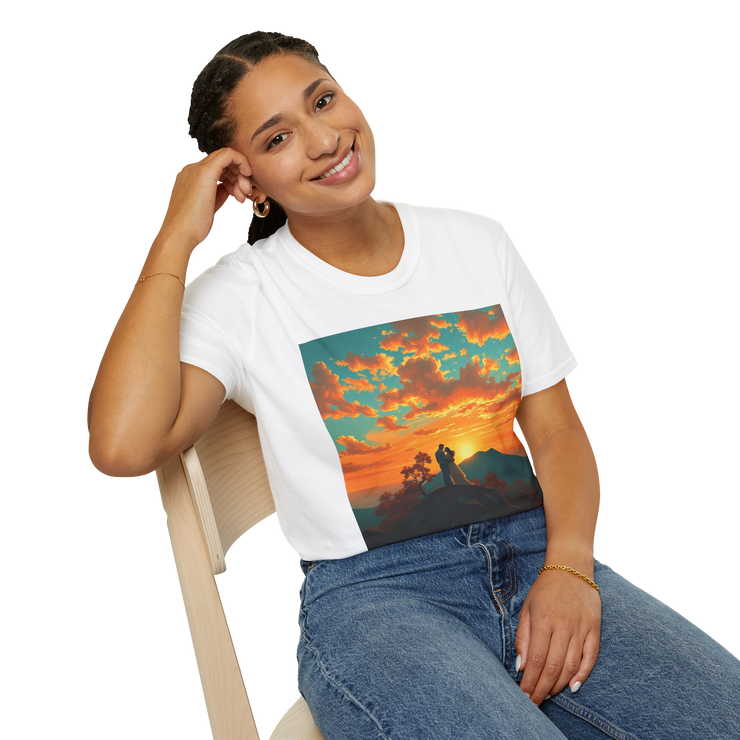 Support Love Sunset T-Shirt – Couples Graphic Tee