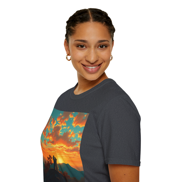 Support Love Sunset T-Shirt – Couples Graphic Tee