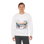Tattoo Sky Sunset Sweatshirt – Retro Mountain Art Pullover