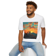 Support Love Sunset T-Shirt – Couples Graphic Tee