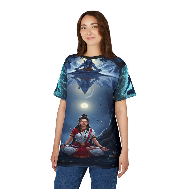 Shiv & Parvati Saadhana Spiritual Tee – Cut & Sew Top